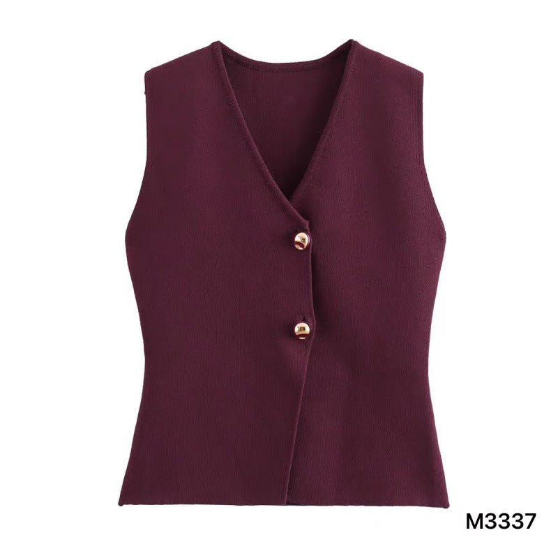 Personality Solid Color Versatile Top