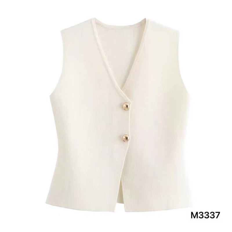 Personality Solid Color Versatile Top