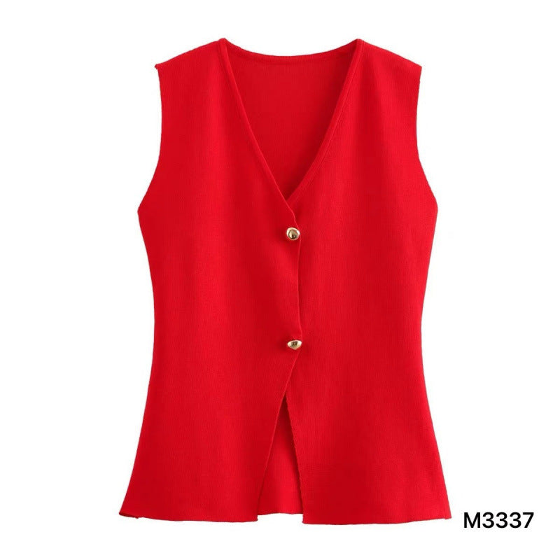 Personality Solid Color Versatile Top