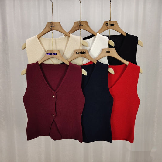 Personality Solid Color Versatile Top